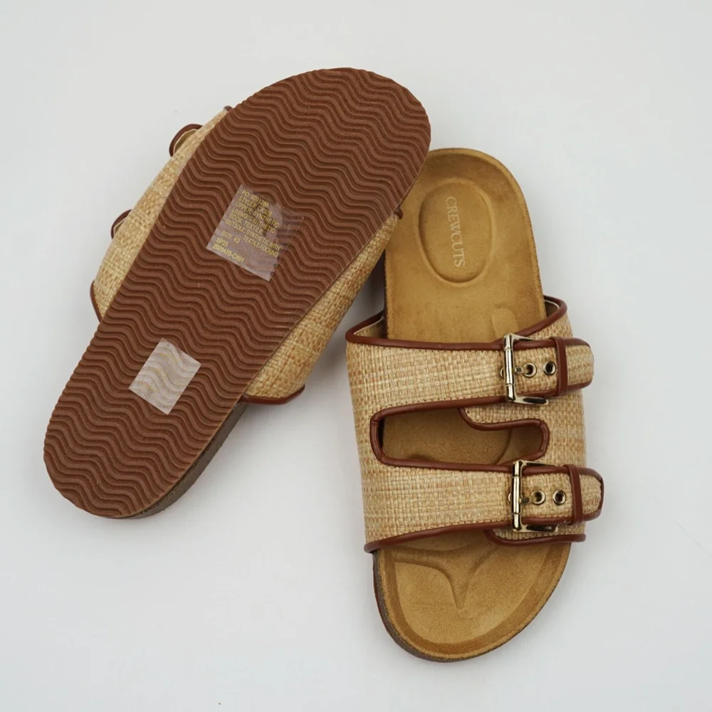 New CREWCUTS JCREW Girls Size 2 K2 Colbie wide-strap sandal Weathered Sand $65